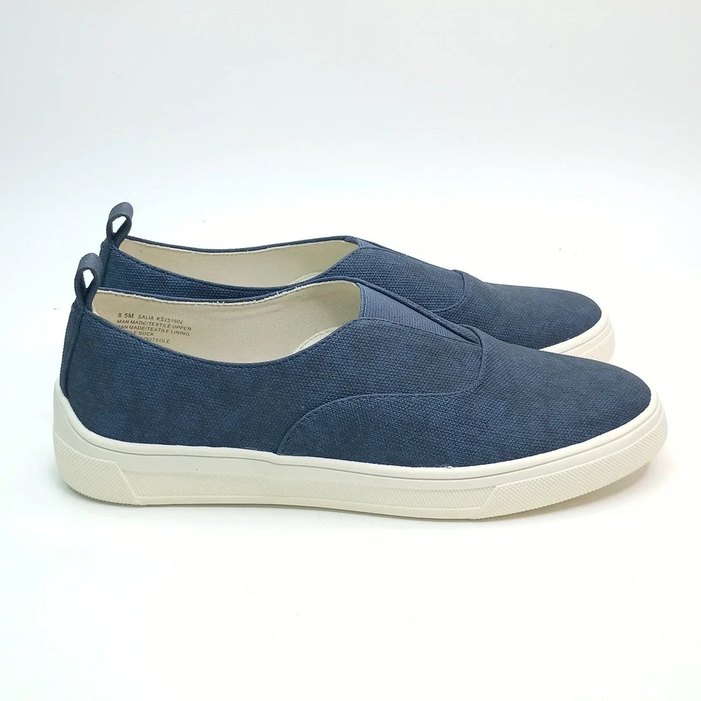 Kensie Salia Slip On Women Size 8.5 Navy Textile KS251602 Sneaker‎